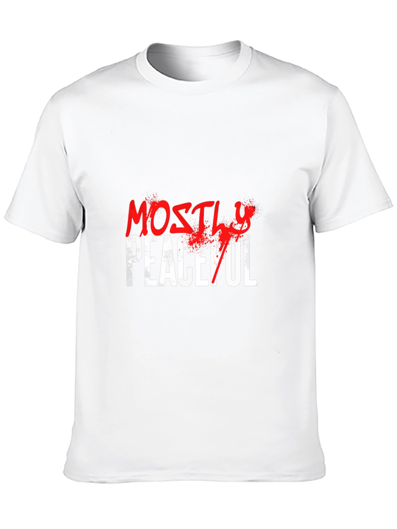 Mostly Peaceful Graphic T-Shirt - Black Casual Tee