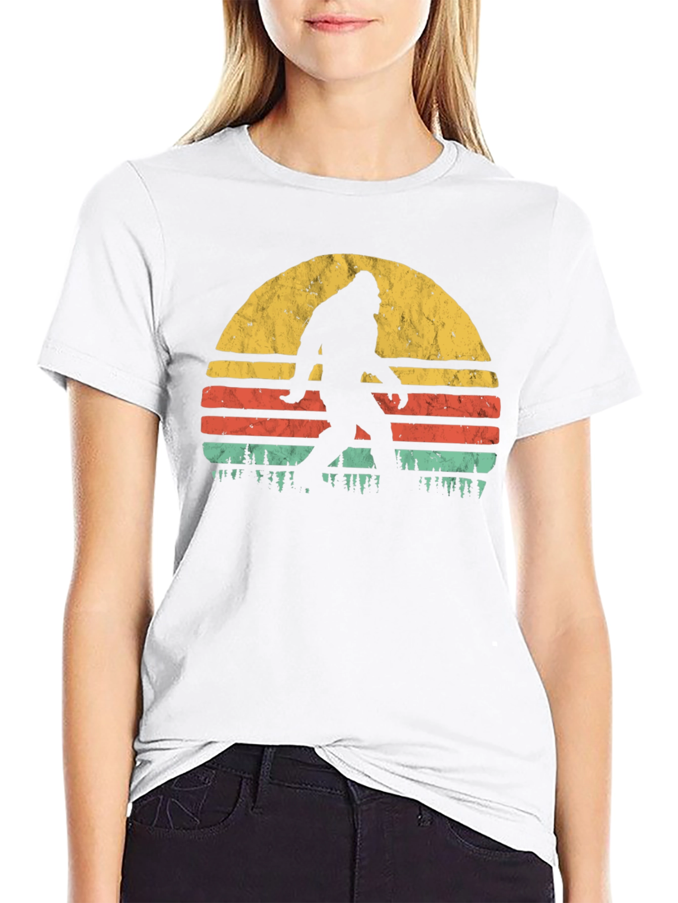 Bigfoot Sunset Graphic T-Shirt - Cryptozoology Apparel