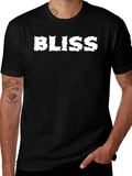 Bliss Graphic Tee - Soft Cotton Blend Casual Top