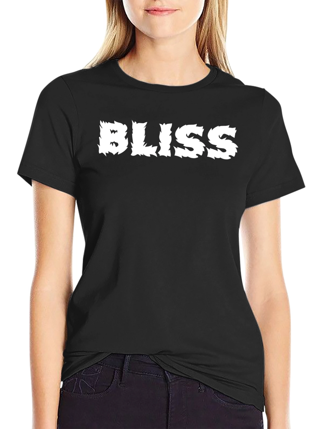 Bliss Graphic Tee - Soft Cotton Blend Casual Top