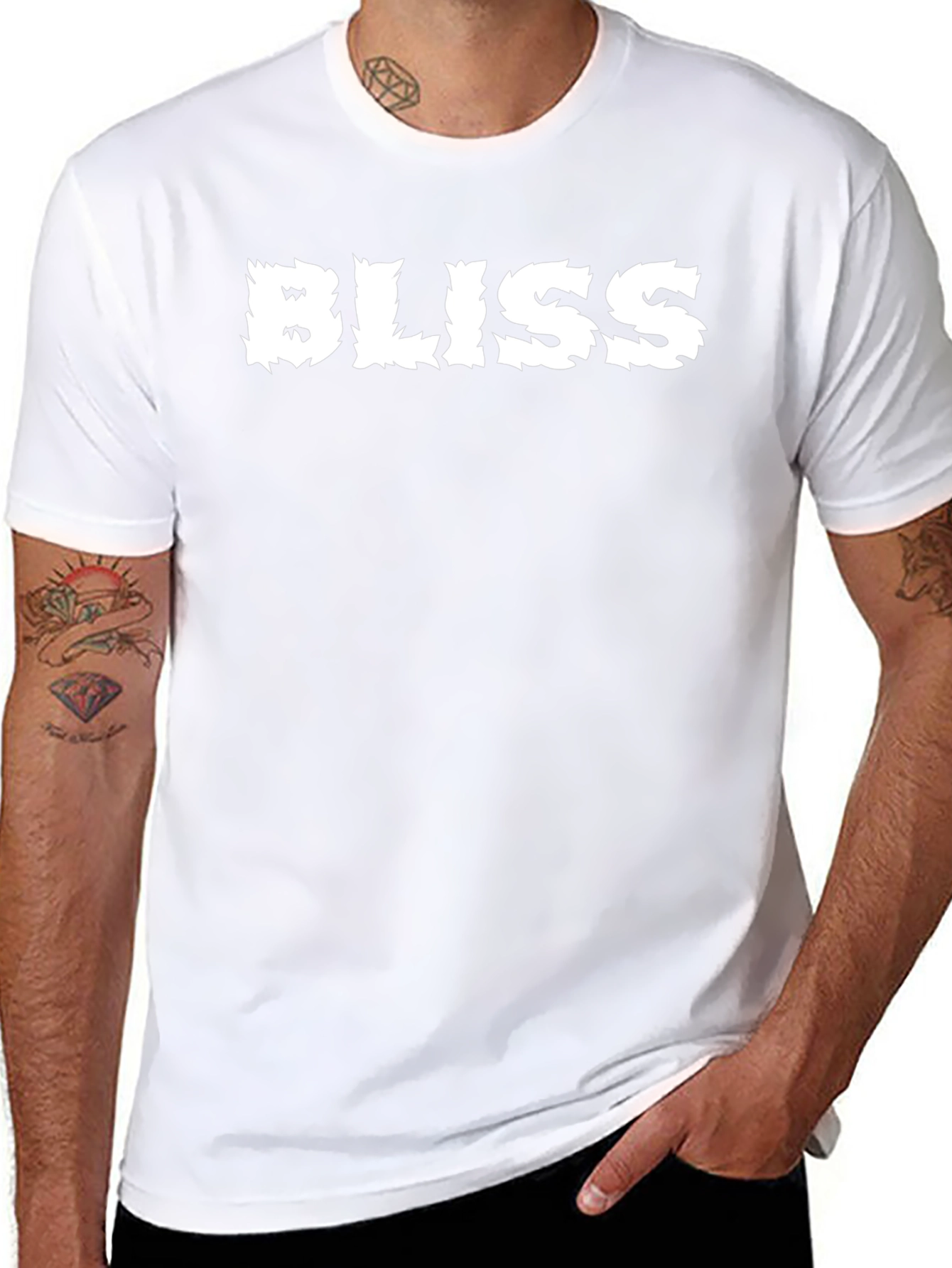 Bliss Graphic Tee - Soft Cotton Blend Casual Top