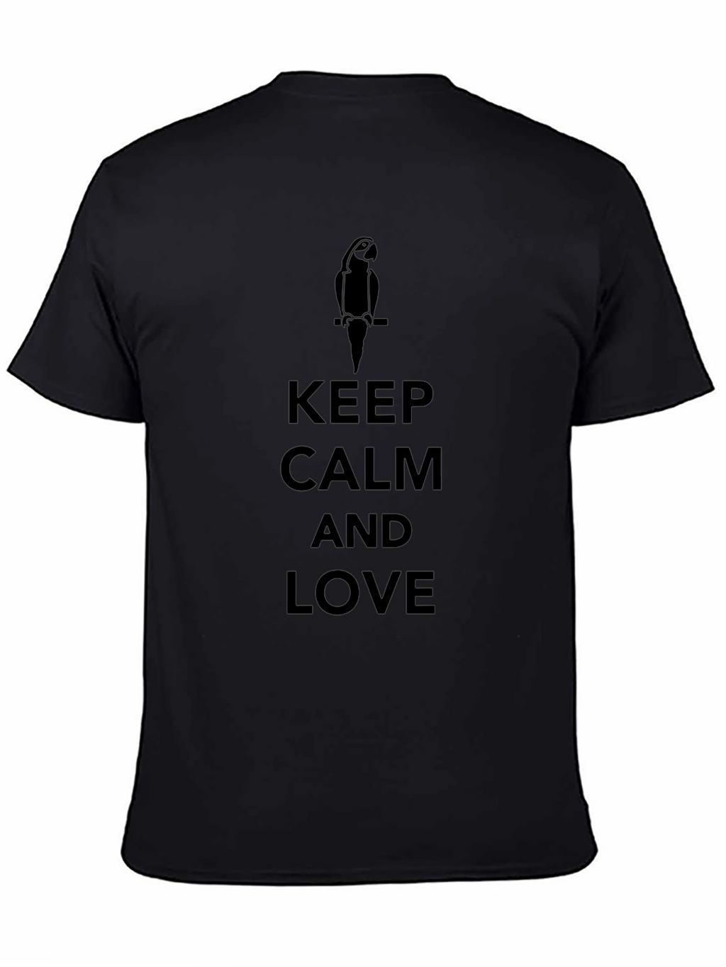 Keep Calm and Love Parrot Black T-Shirt