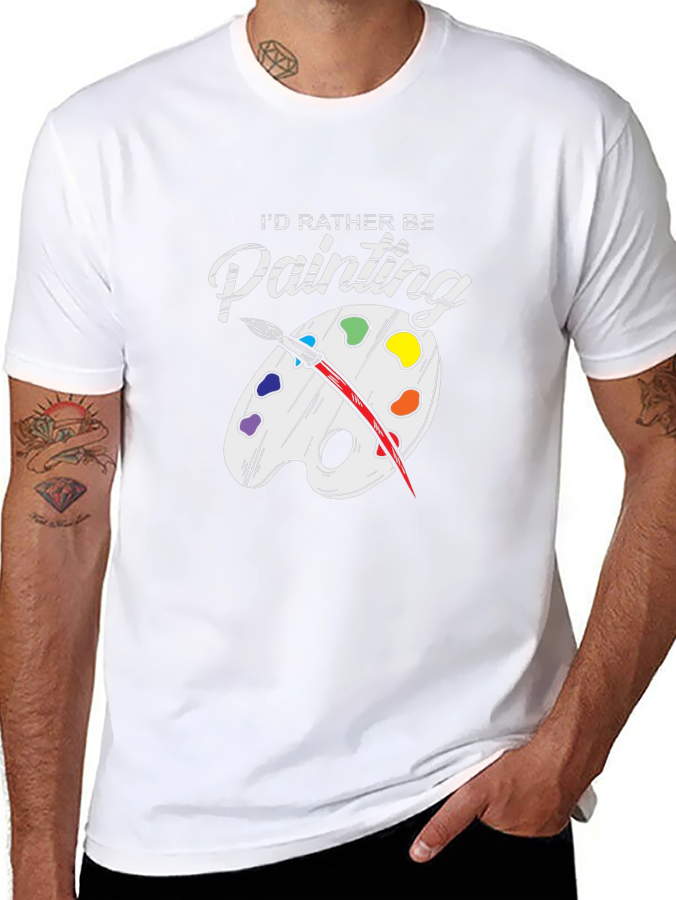 Id Rather Be Painting T-Shirt - Artsy Tee