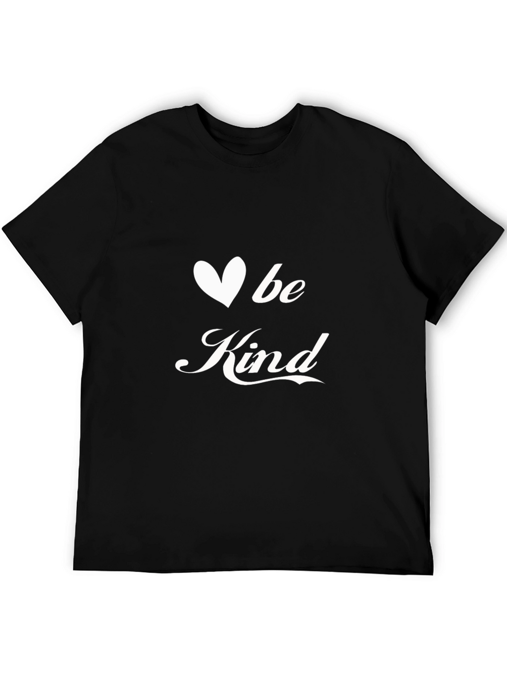 Be Kind Graphic Tee - Heart Design Black Shirt