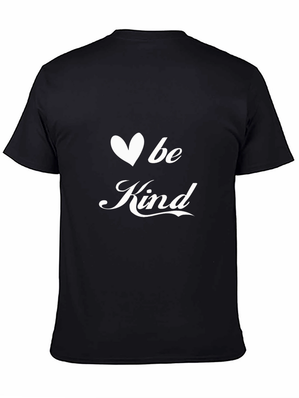 Be Kind Graphic Tee - Heart Design Black Shirt