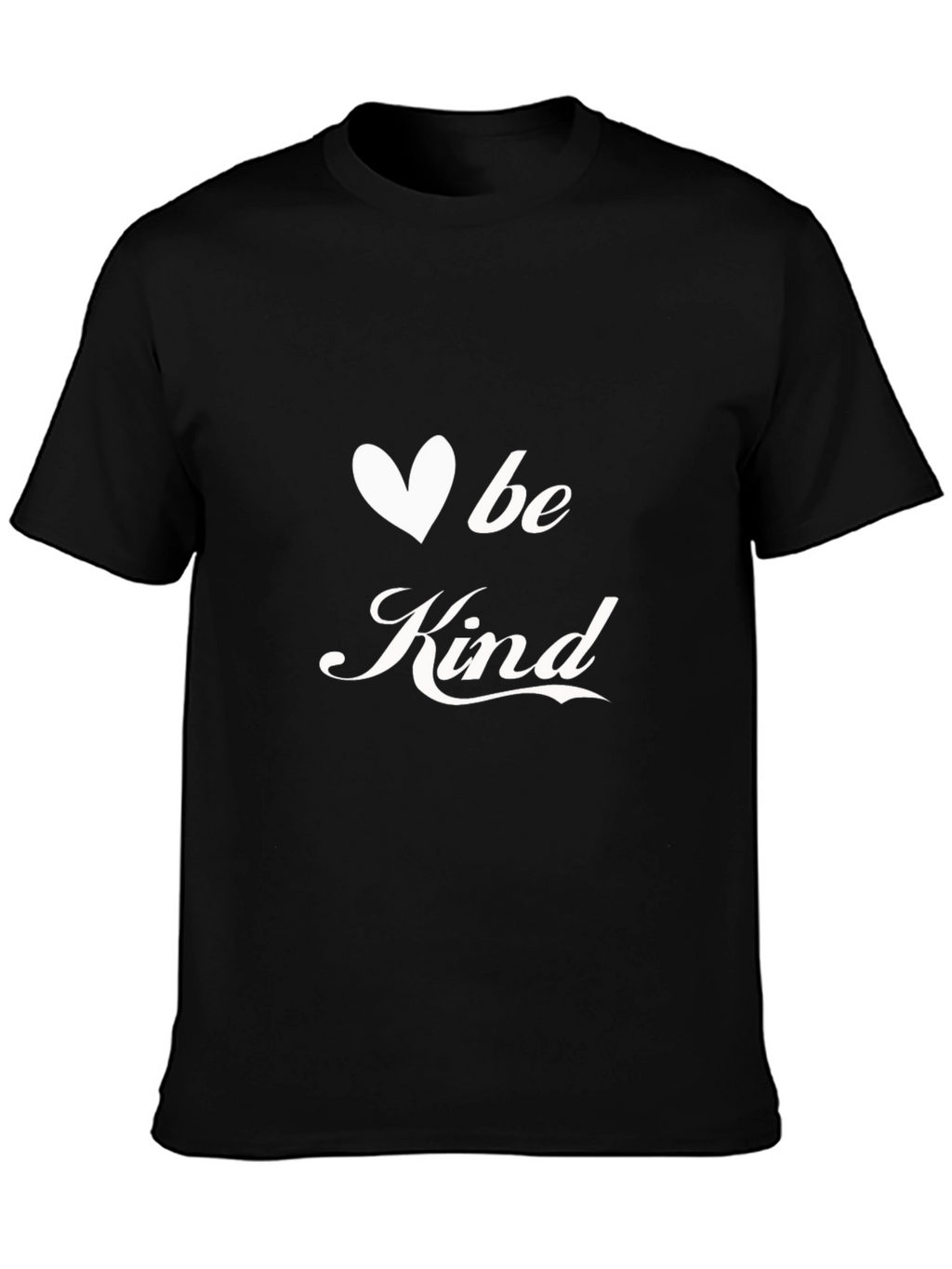 Be Kind Graphic Tee - Heart Design Black Shirt