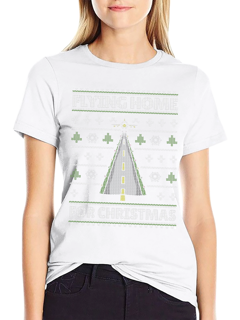 Flying Home For Christmas Ugly Sweater T-Shirt