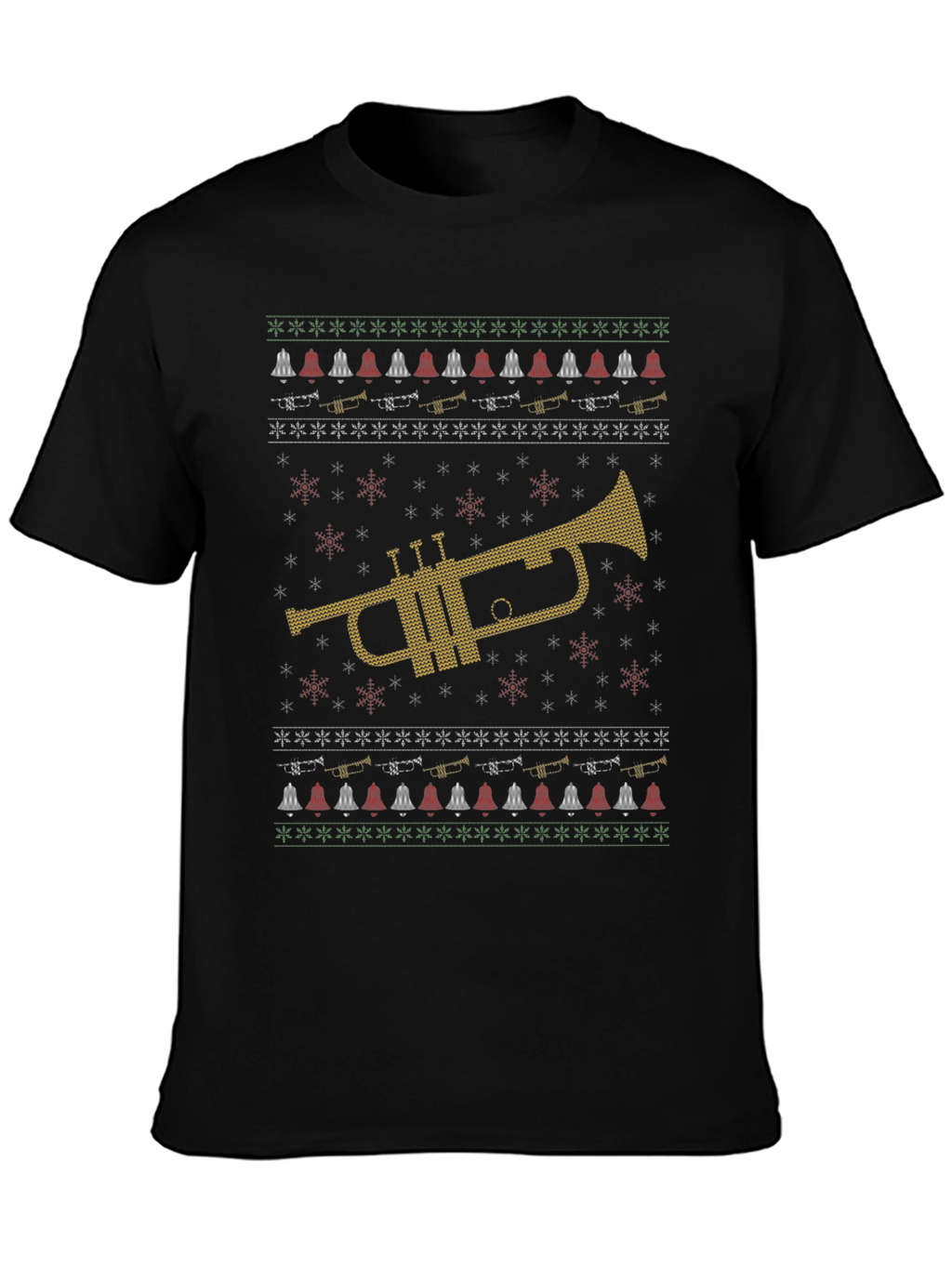 Trumpet Ugly Christmas Sweater T-Shirt