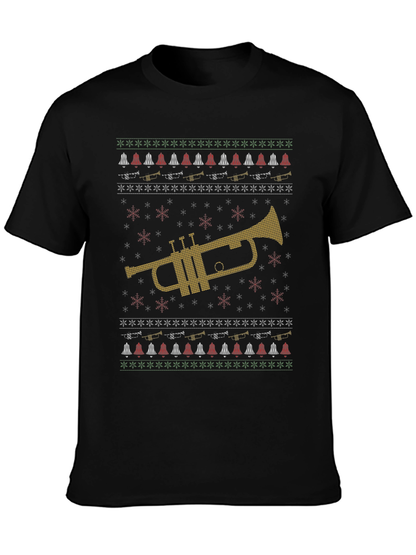 Trumpet Ugly Christmas Sweater T-Shirt