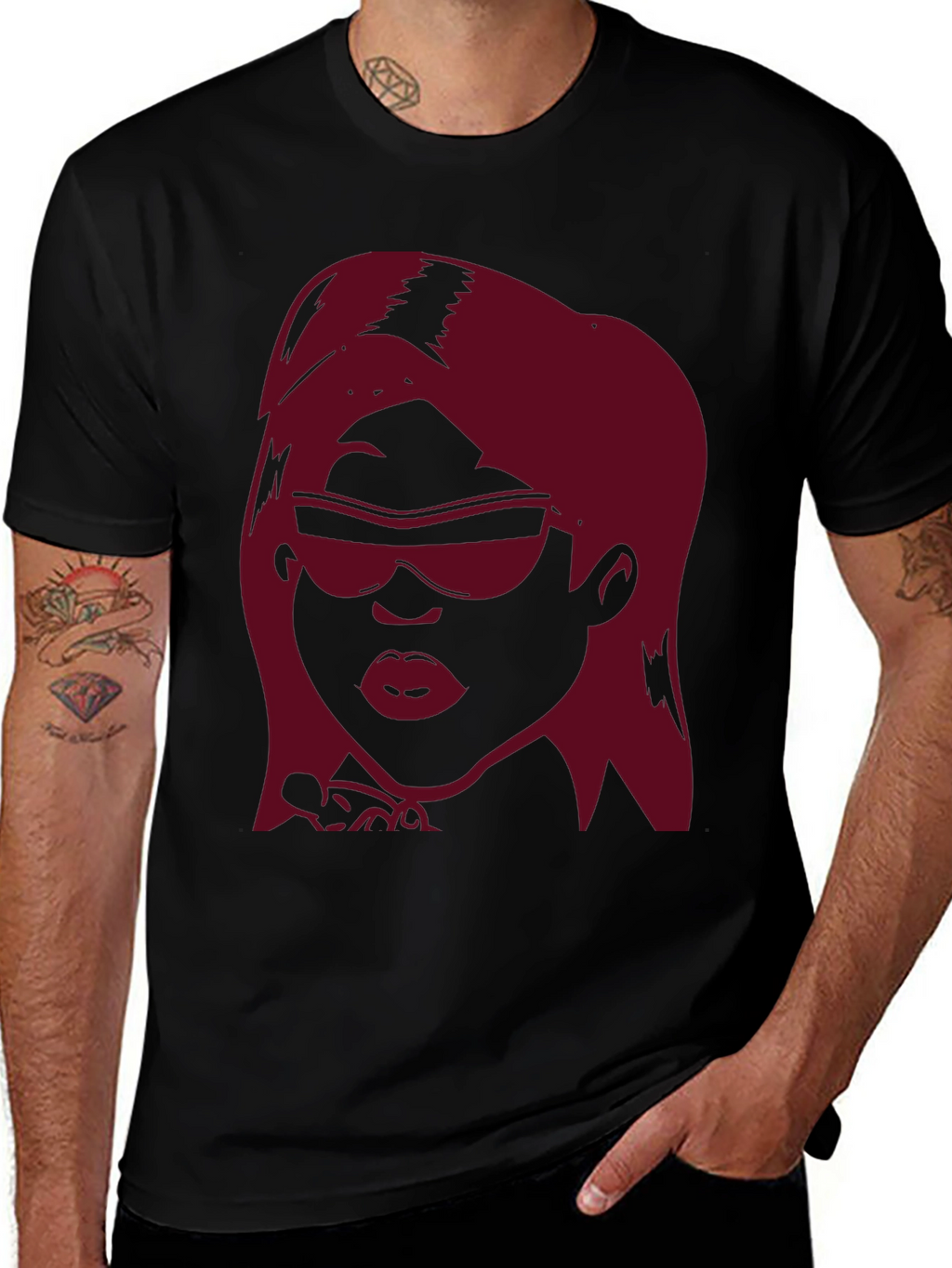 Cool Woman Graphic T-Shirt - Stylish Black Tee