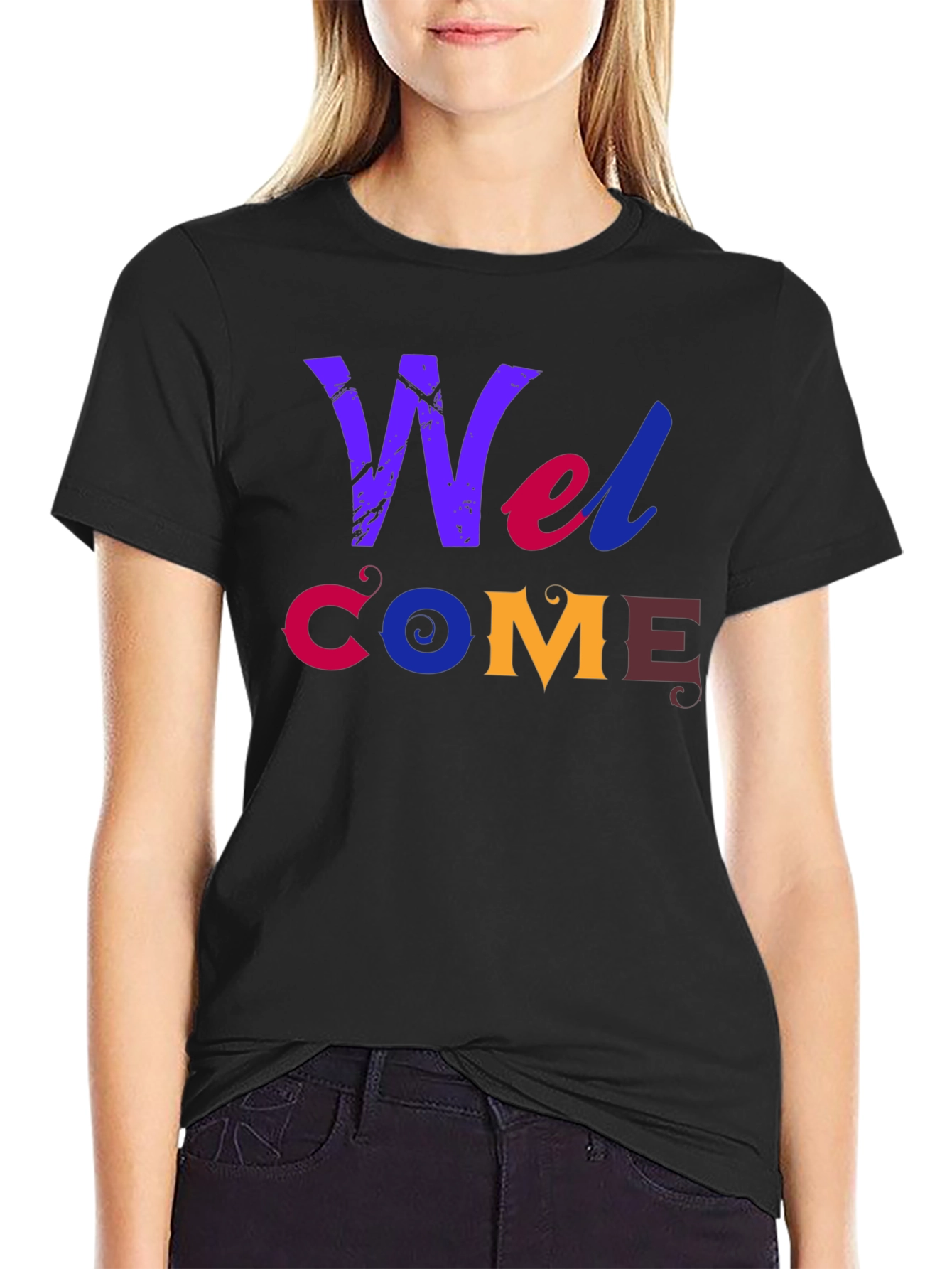 Welcome Graphic Print T-Shirt