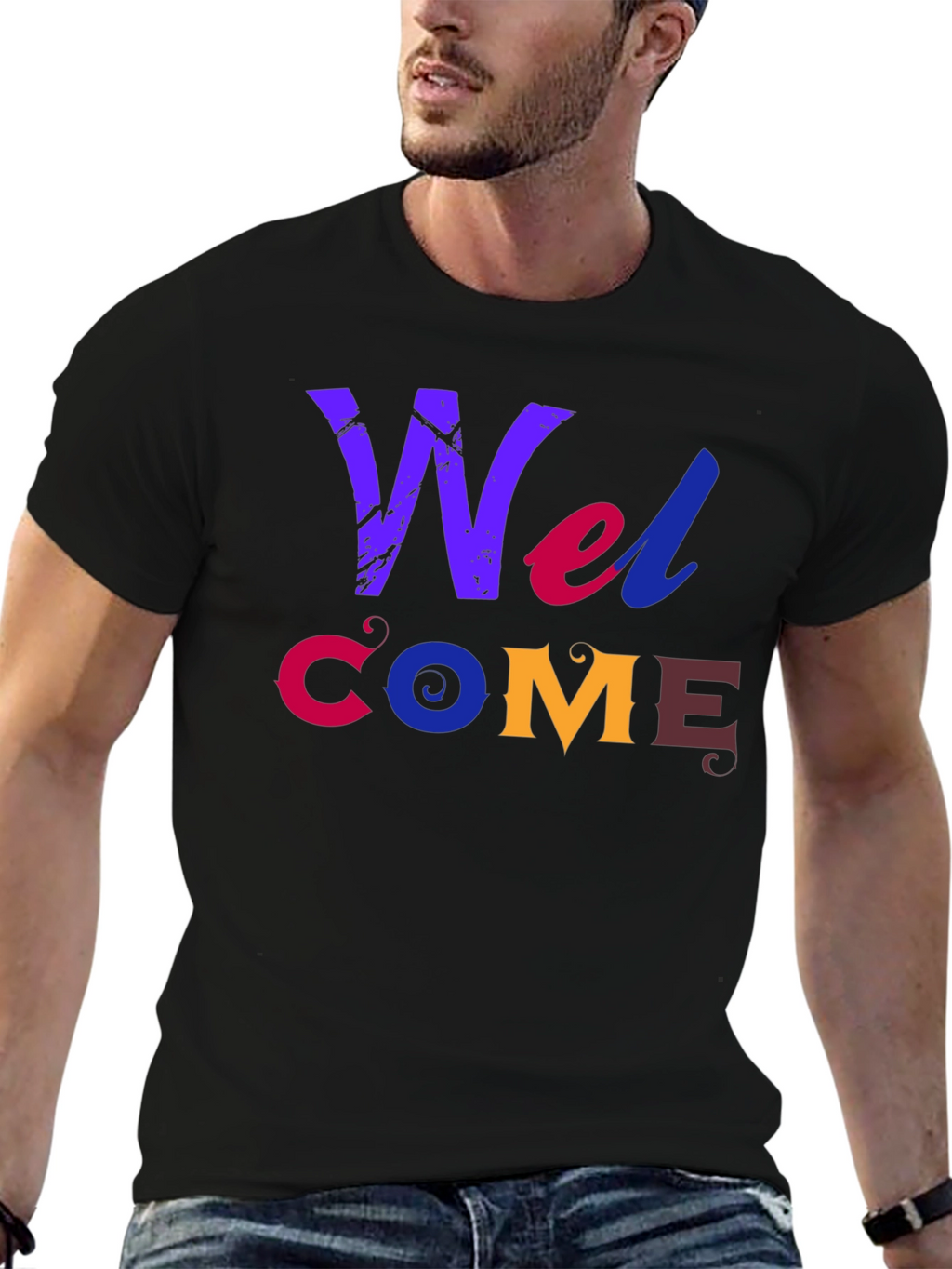 Welcome Graphic Print T-Shirt