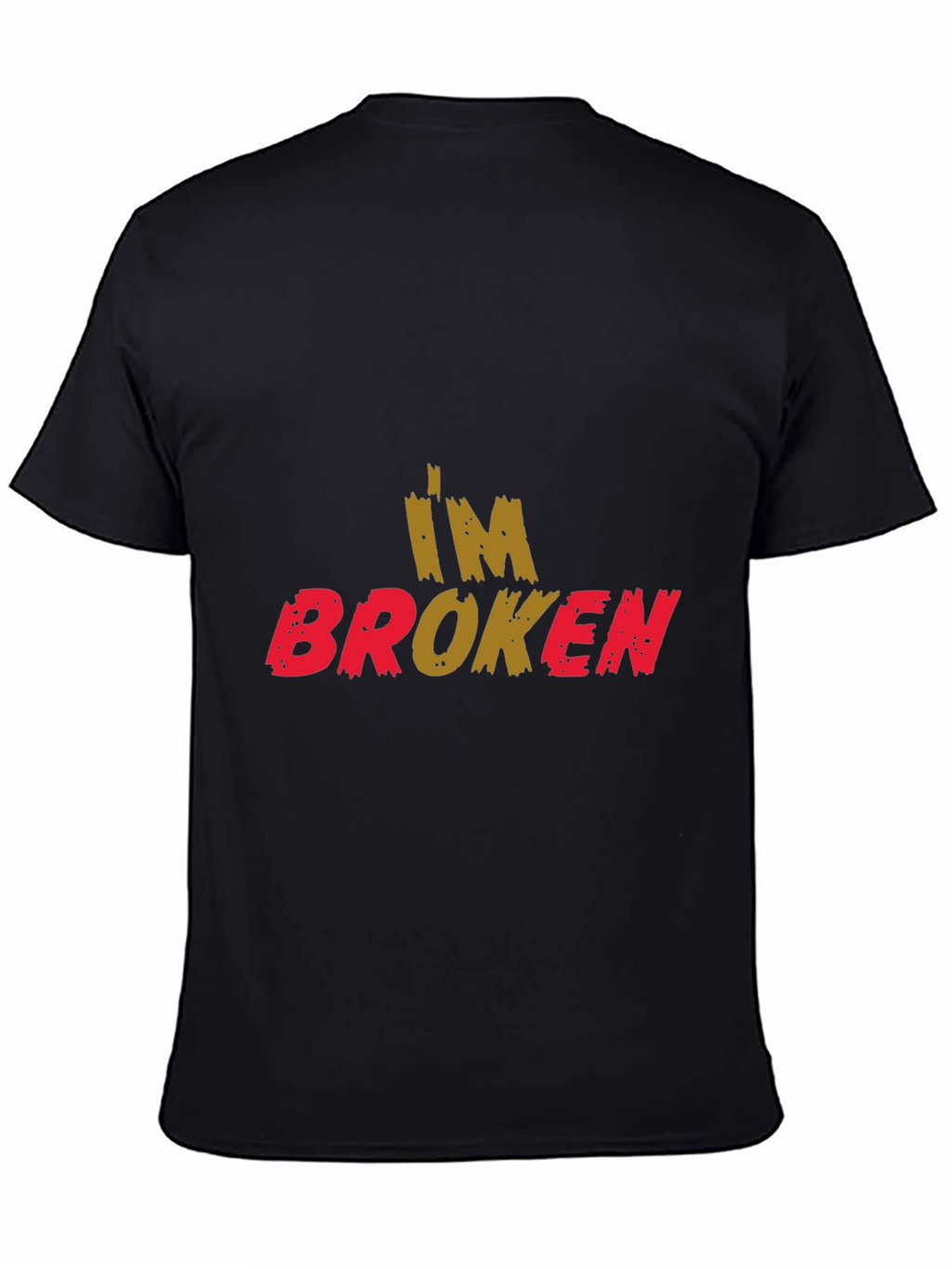 Im Broken Graphic Print Black T-Shirt