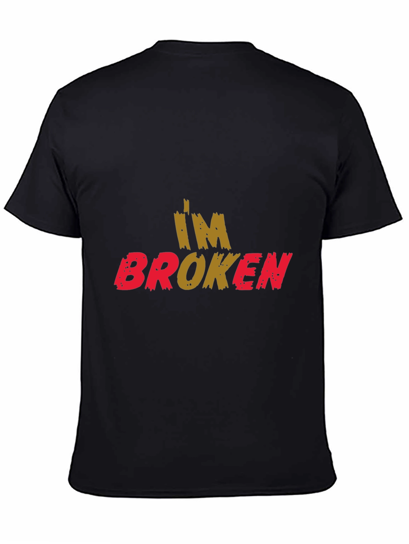 Im Broken Graphic Print Black T-Shirt