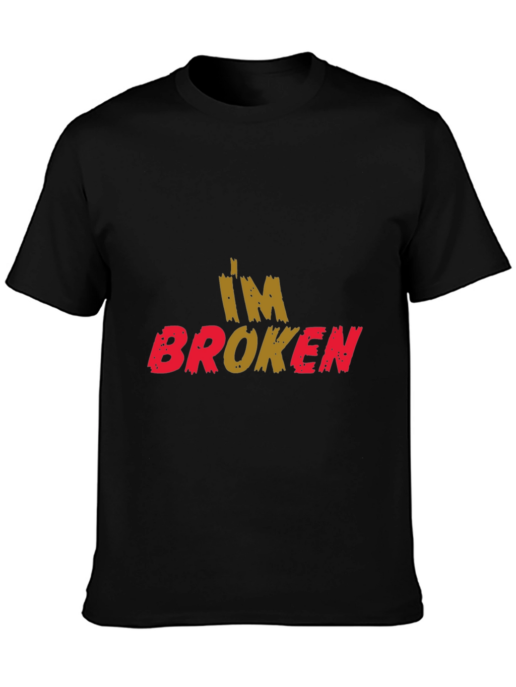 Im Broken Graphic Print Black T-Shirt