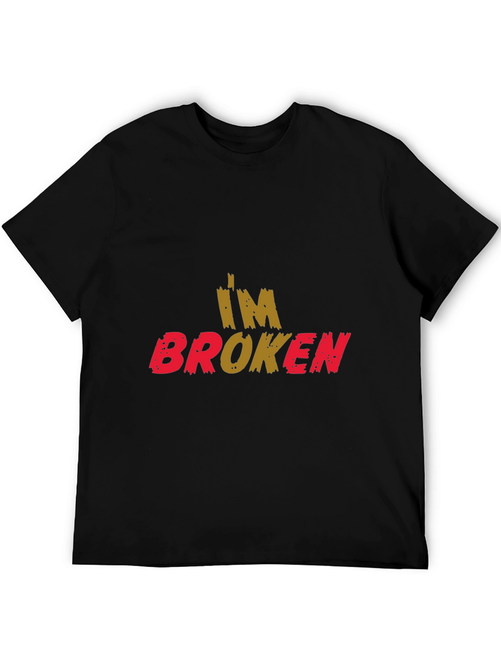 Im Broken Graphic Print Black T-Shirt