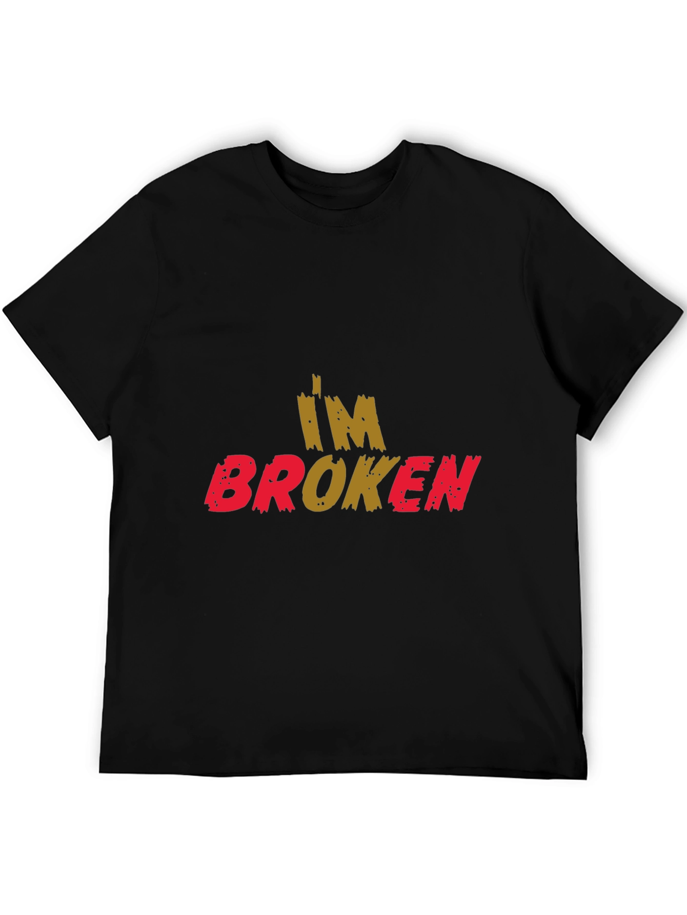 Im Broken Graphic Print Black T-Shirt