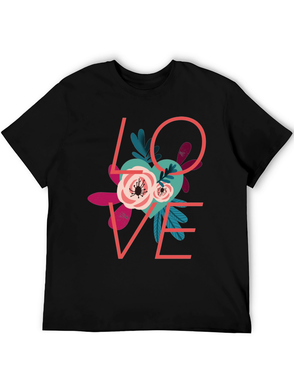 Love Floral Graphic T-Shirt