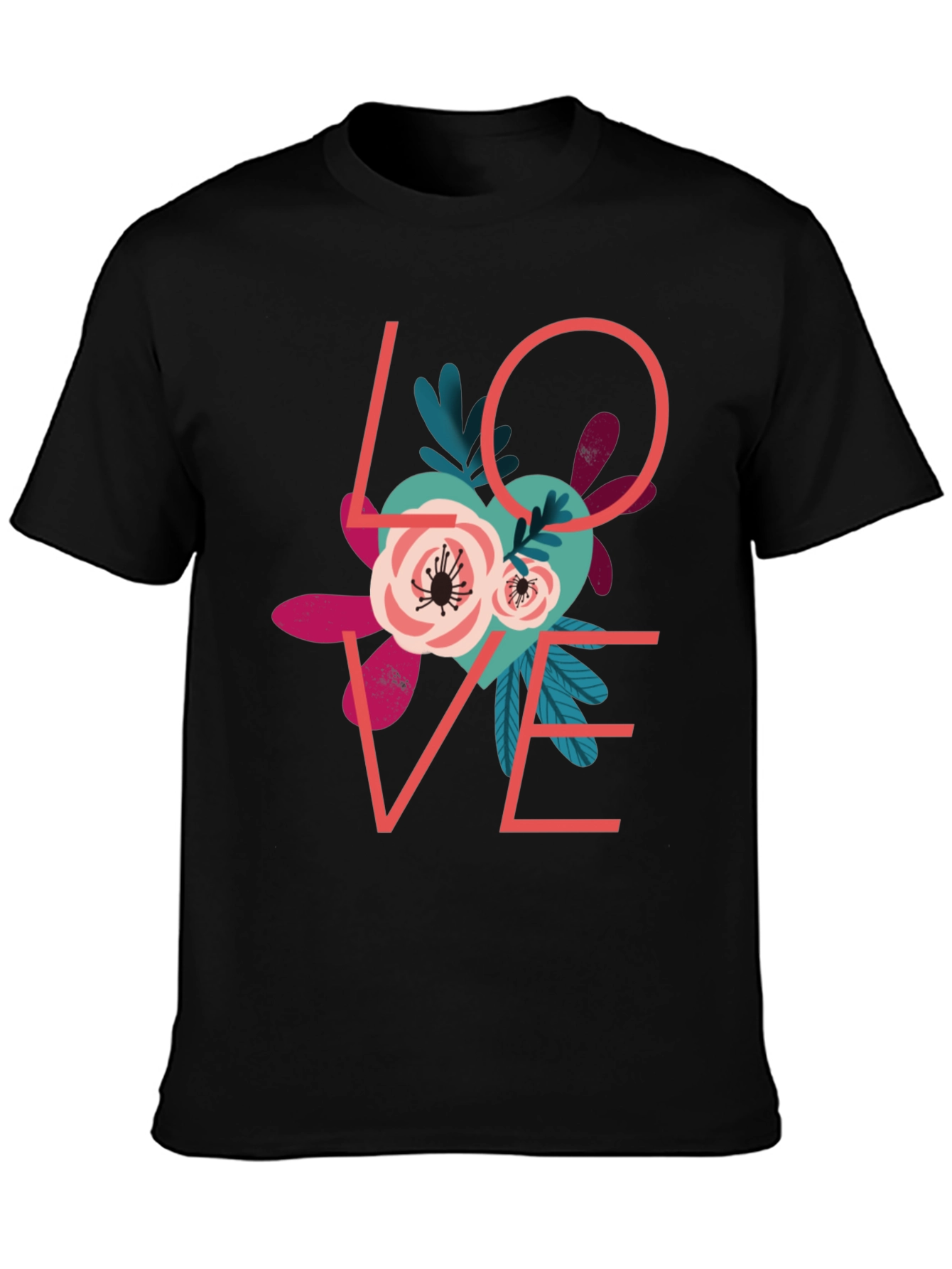 Love Floral Graphic T-Shirt