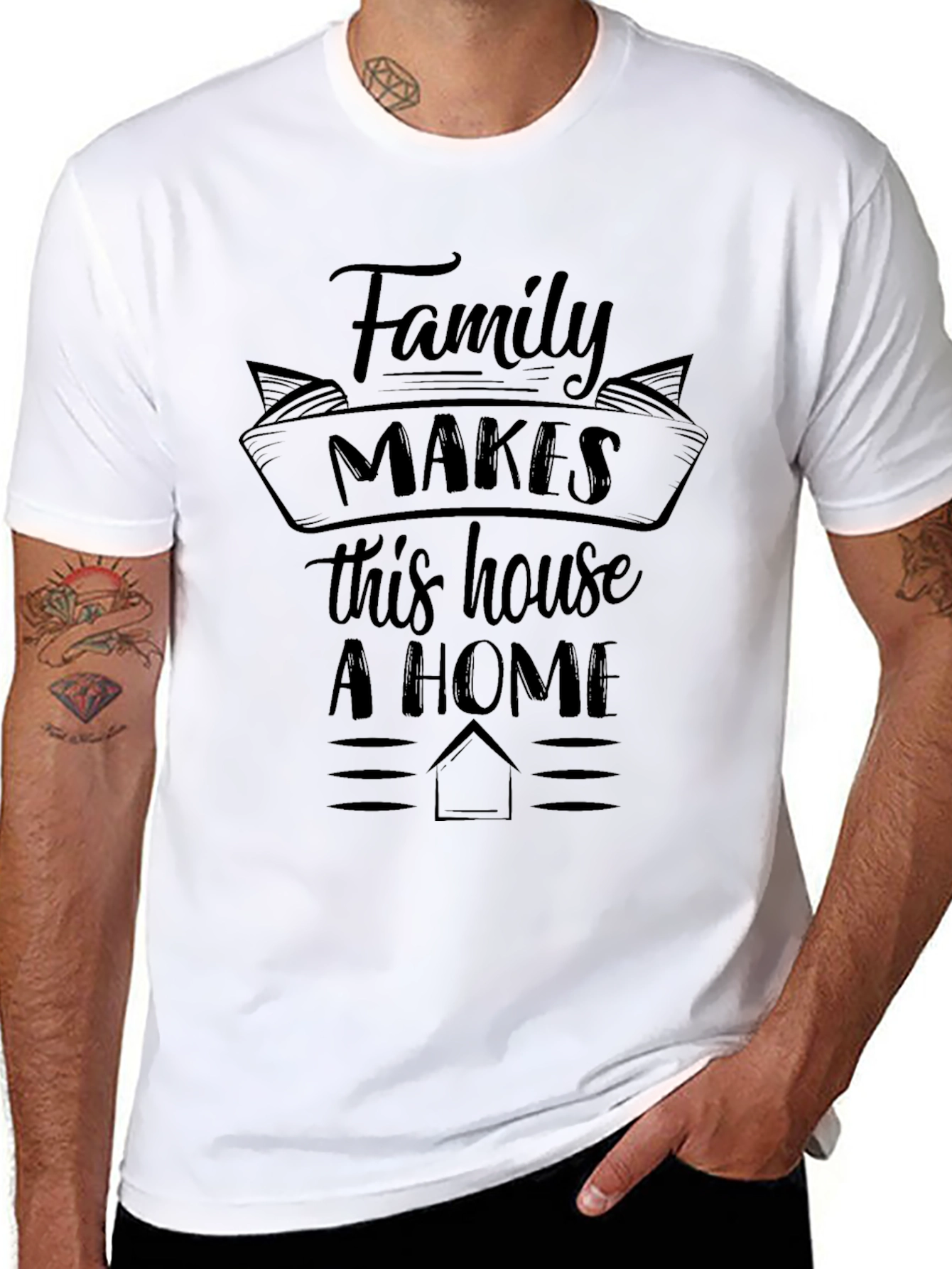Family Makes This House A Home Graphic Tee