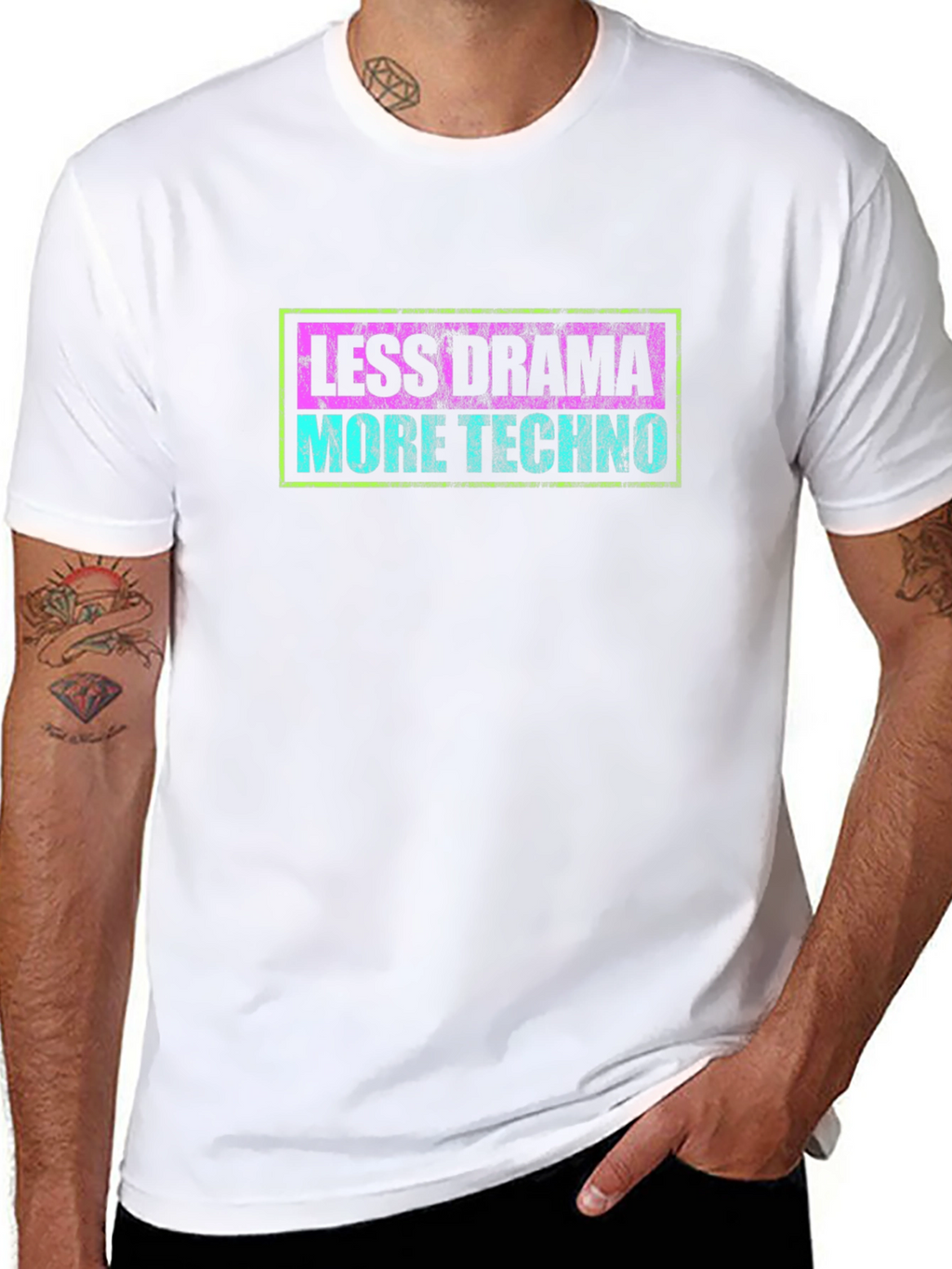 Less Drama More Techno Graphic Tee