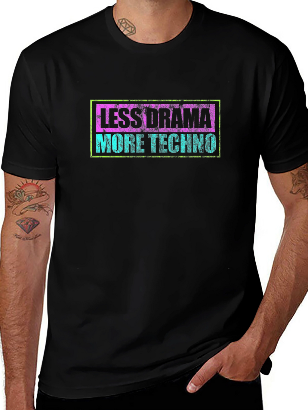Less Drama More Techno Graphic Tee