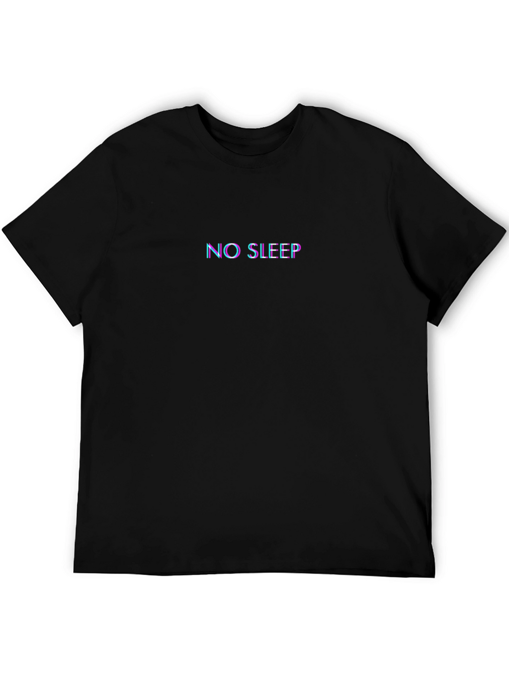 No Sleep Glitch T-Shirt - Black