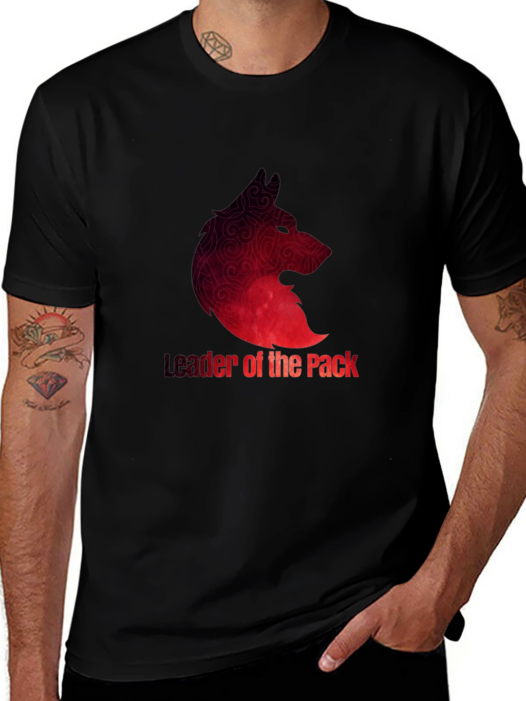 Leader of the Pack Wolf Graphic T-Shirt