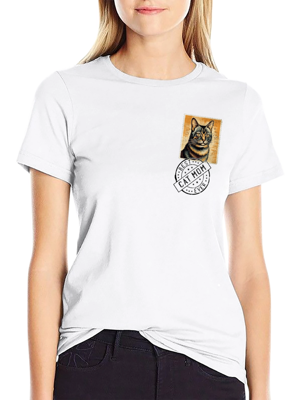 Best Cat Mom Ever Black T-Shirt