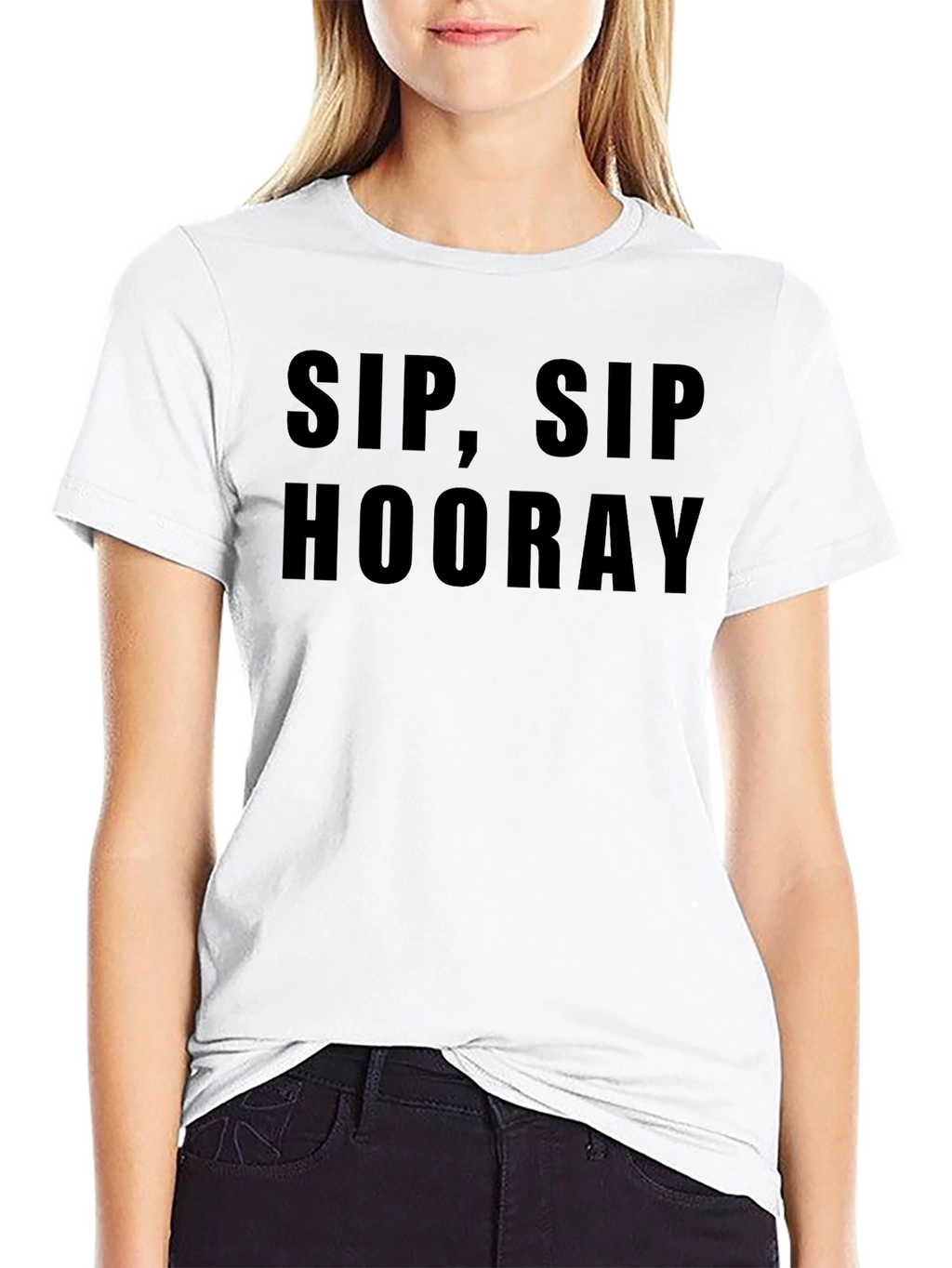 Sip Sip Hooray Black T-Shirt