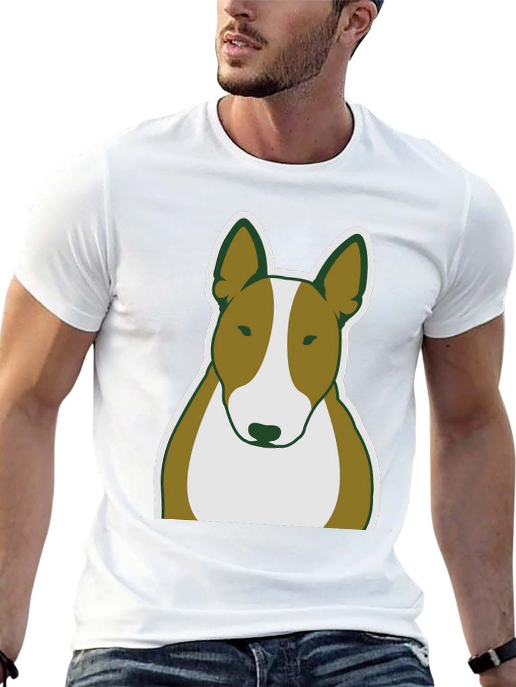 Bull Terrier Dog Graphic Tee - Casual Wear