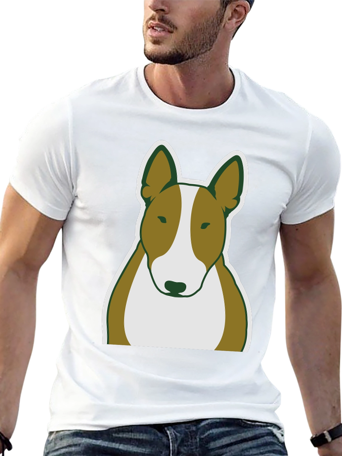 Bull Terrier Dog Graphic Tee - Casual Wear