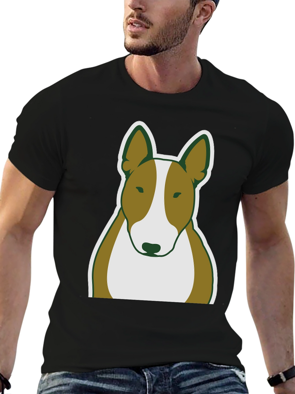 Bull Terrier Dog Graphic Tee - Casual Wear