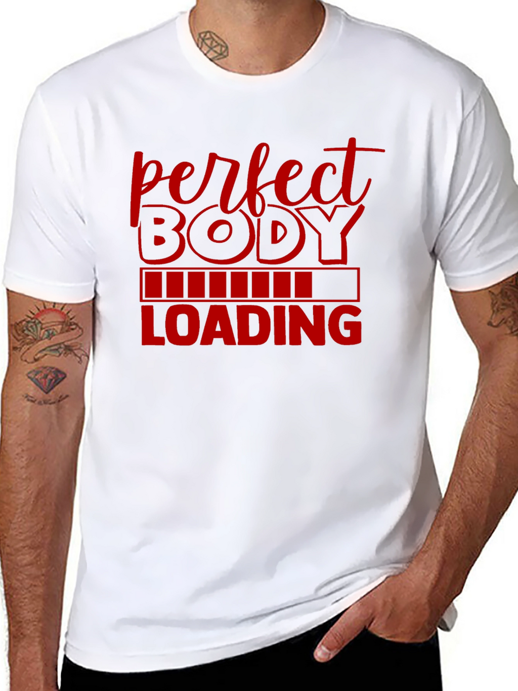 Perfect Body Loading Mens Graphic T-Shirt