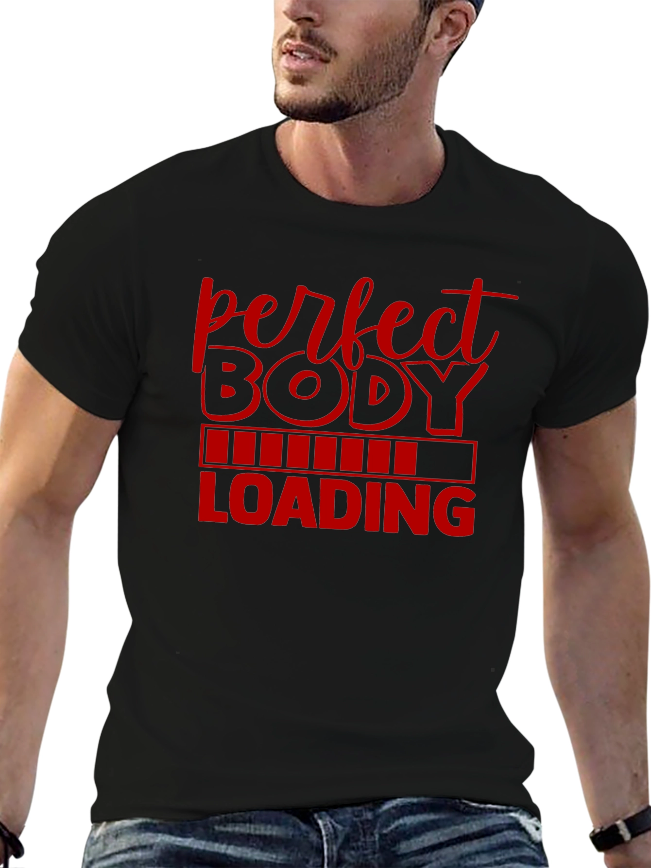 Perfect Body Loading Mens Graphic T-Shirt