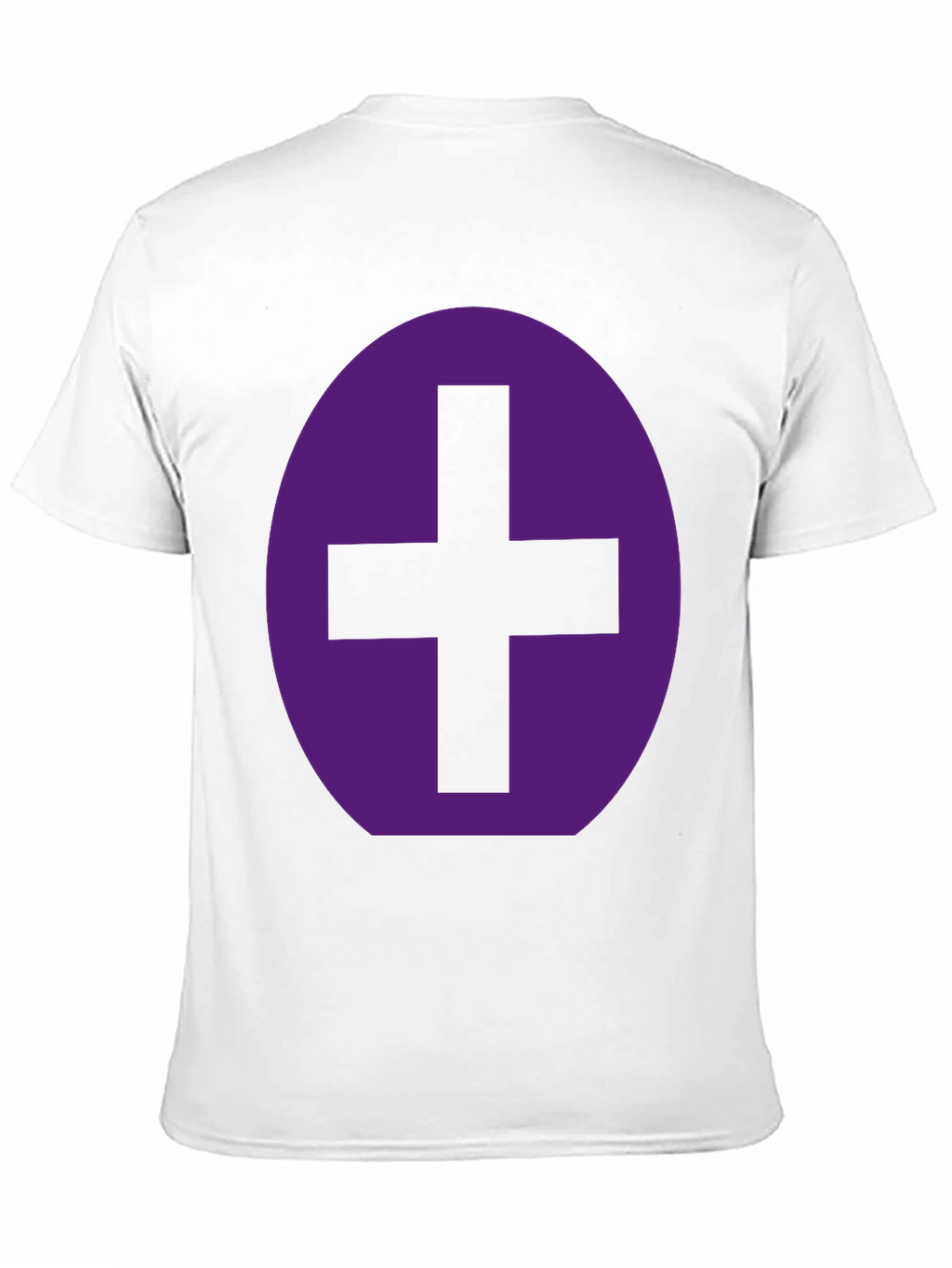 Purple Plus Sign Graphic Black T-Shirt