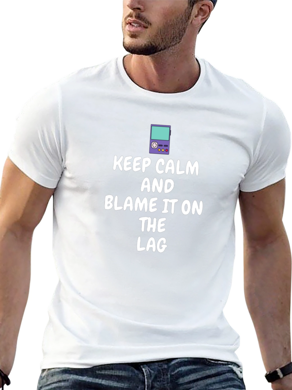 Keep Calm Game Lag T-Shirt - Black Cotton Tee