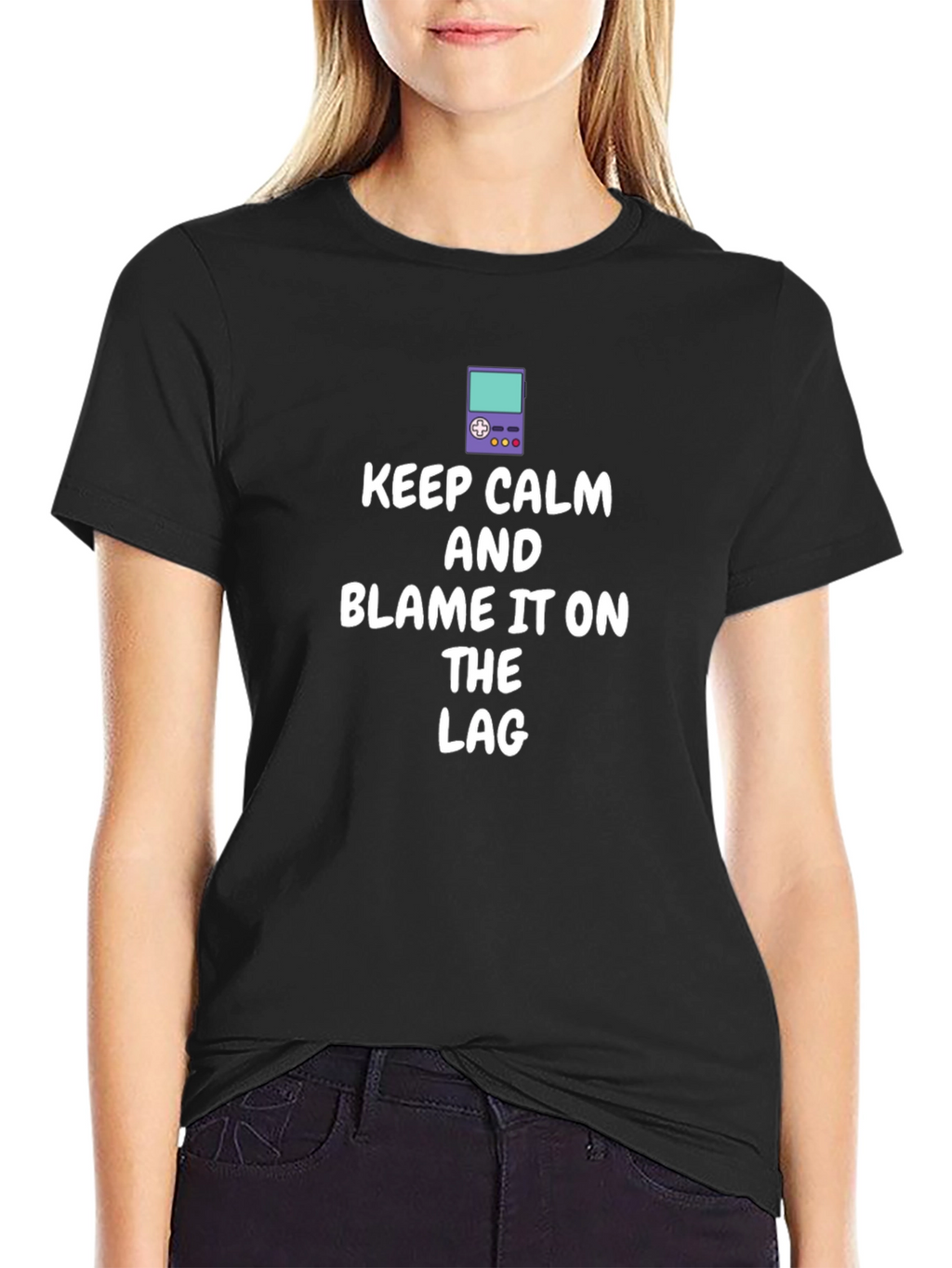 Keep Calm Game Lag T-Shirt - Black Cotton Tee