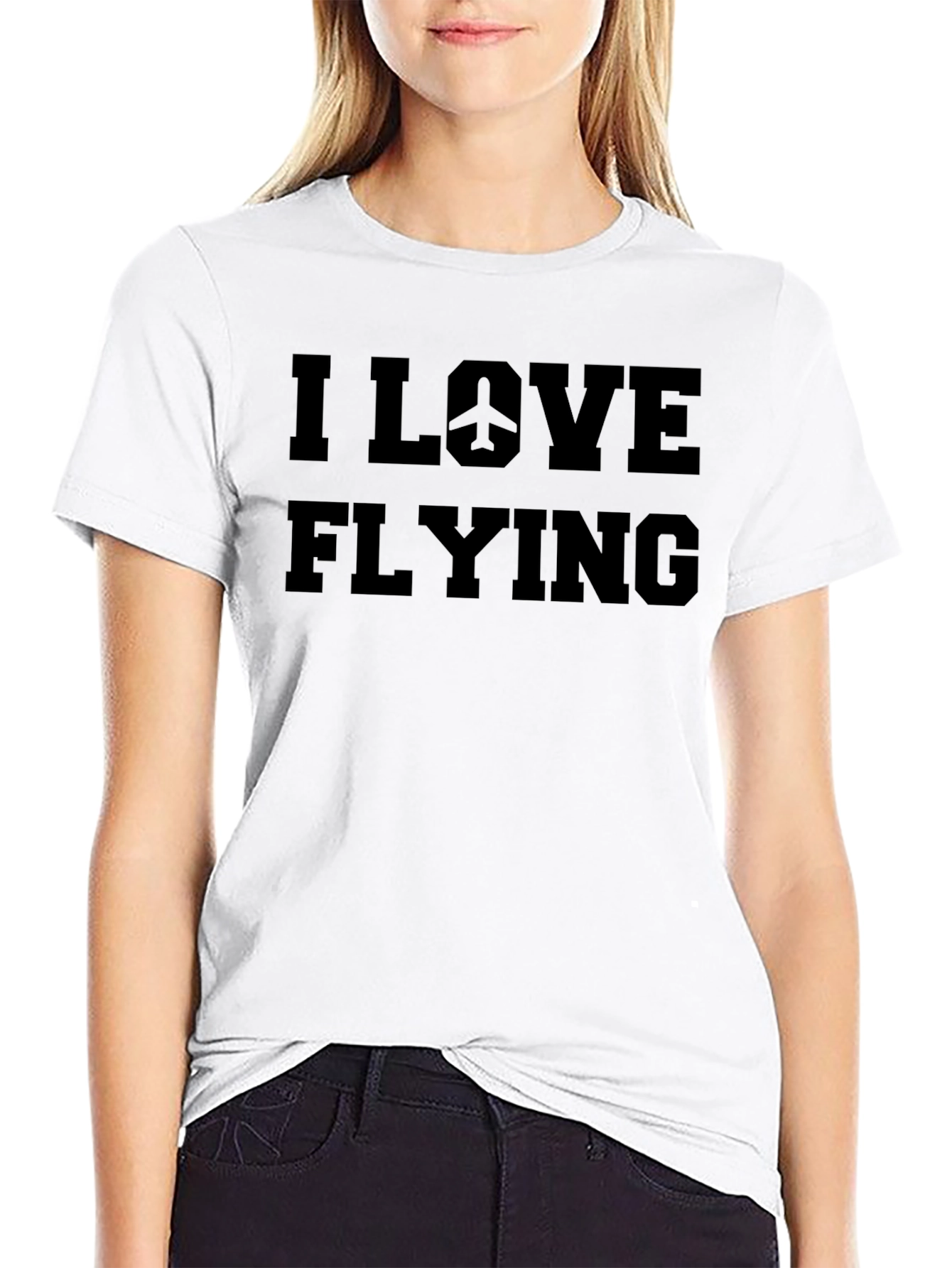 I Love Flying Airplane Graphic T-Shirt
