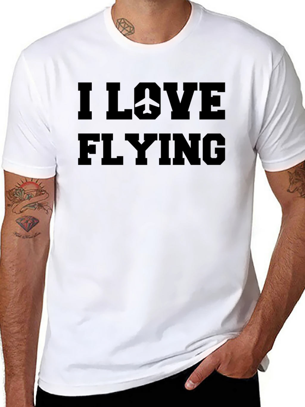 I Love Flying Airplane Graphic T-Shirt