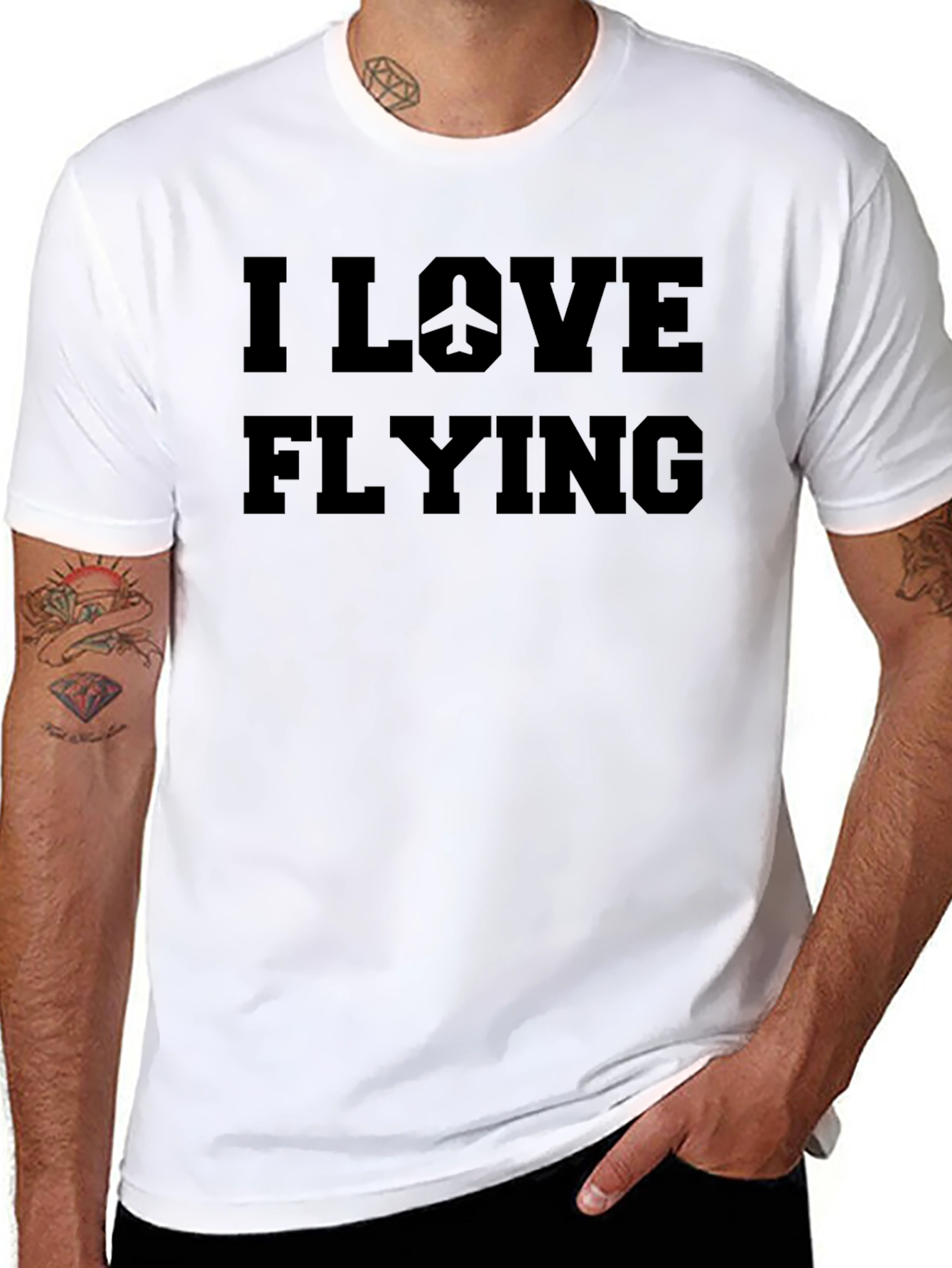 I Love Flying Airplane Graphic T-Shirt