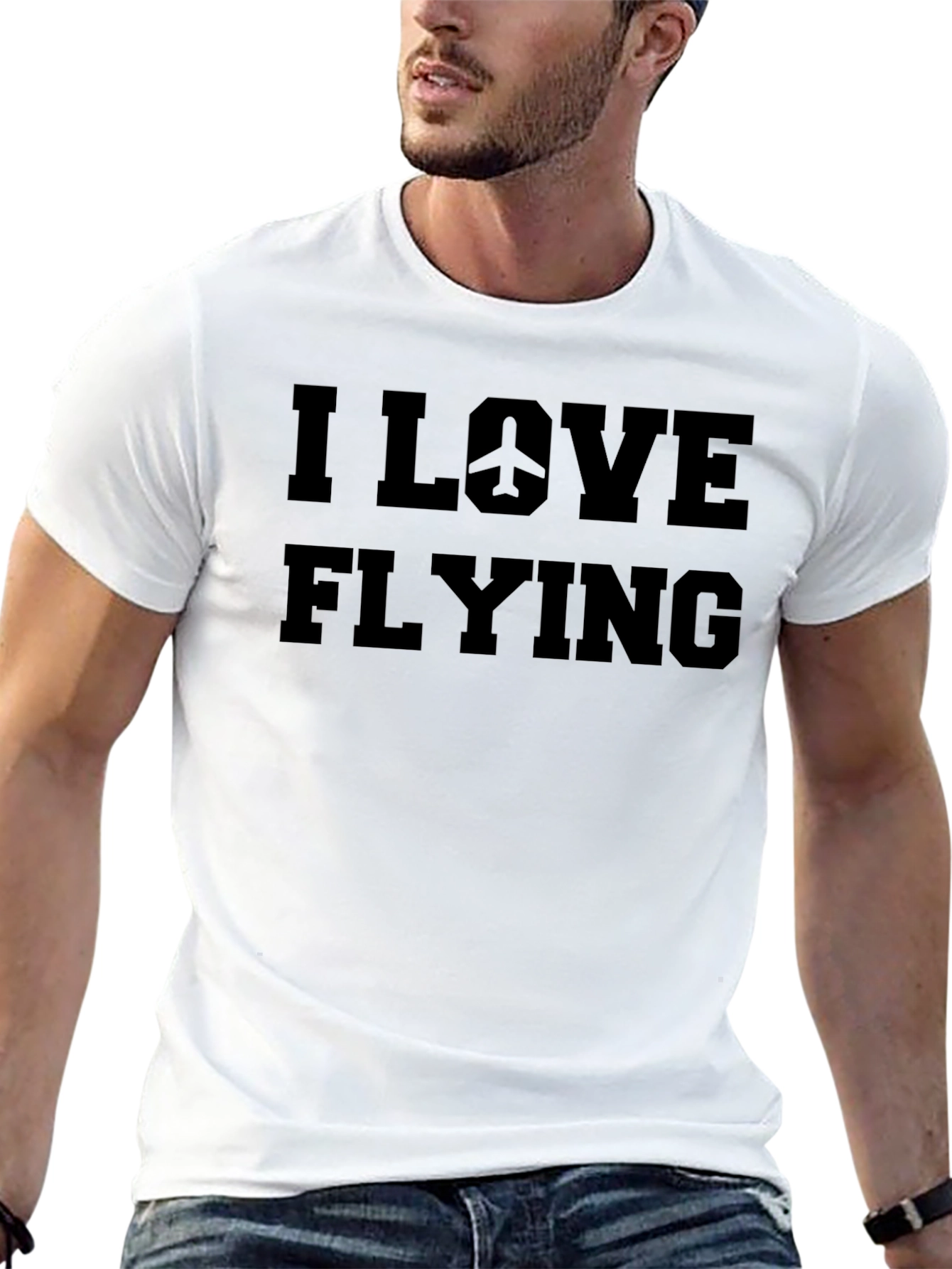 I Love Flying Airplane Graphic T-Shirt