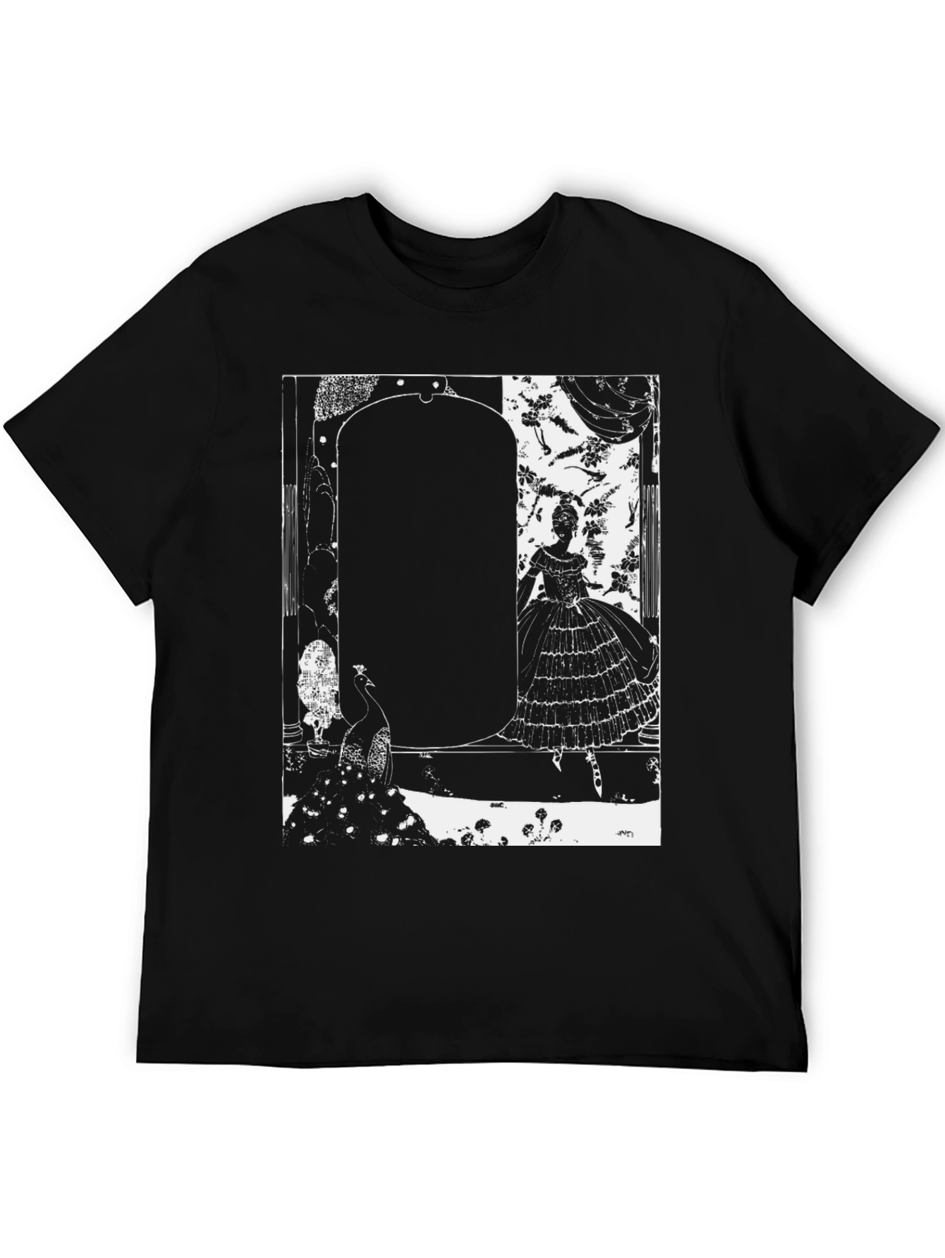 Elegant Silhouette Graphic T-Shirt - Black