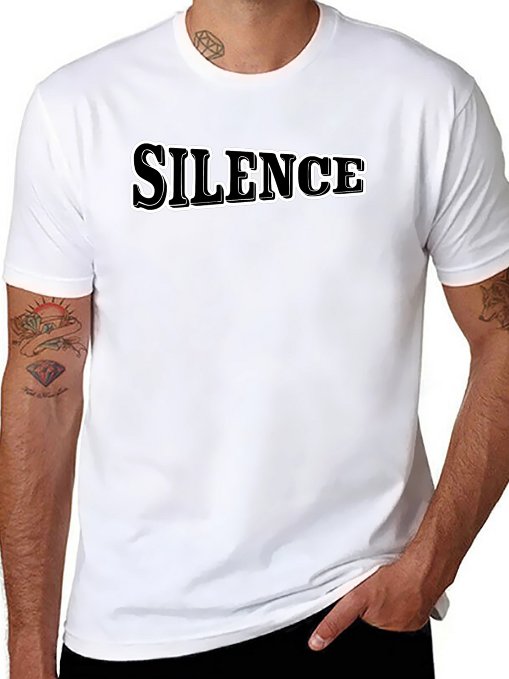 Silence Graphic Tee - Bold Statement T-Shirt