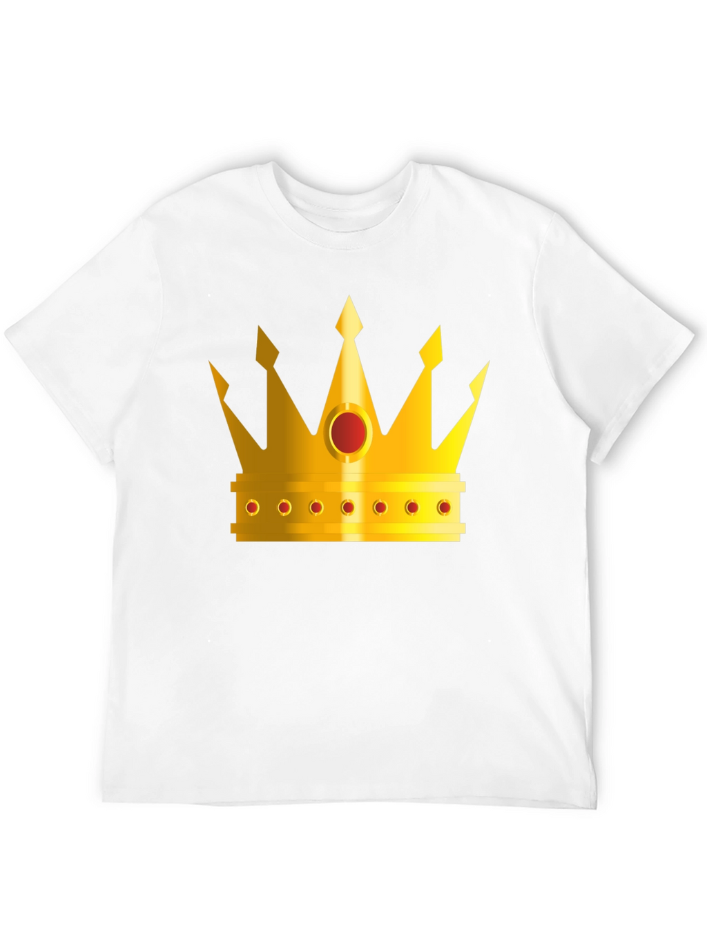 Golden Crown Graphic Tee - Black Crew Neck T-Shirt
