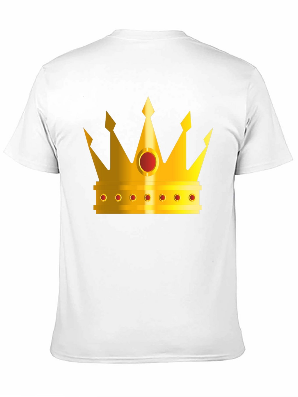 Golden Crown Graphic Tee - Black Crew Neck T-Shirt