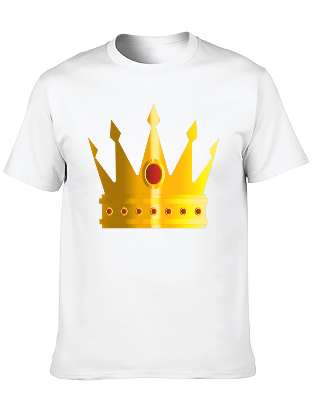 Golden Crown Graphic Tee - Black Crew Neck T-Shirt