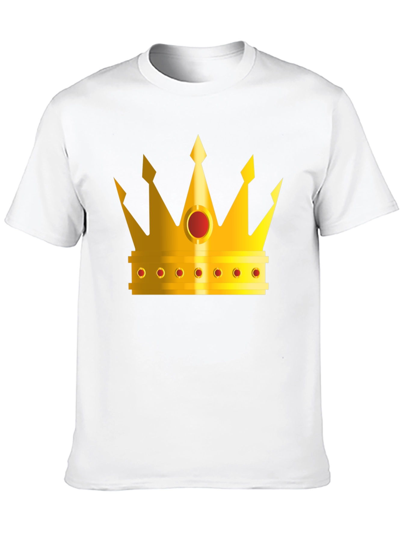 Golden Crown Graphic Tee - Black Crew Neck T-Shirt