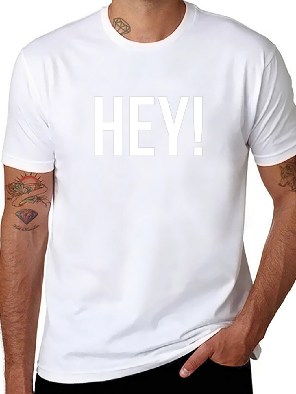 HEY! Graphic Tee - Bold Statement Shirt