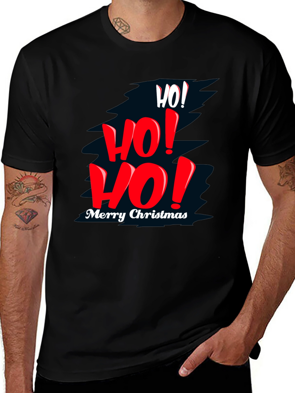 Festive Christmas T-Shirt - Ho! Ho! Ho!